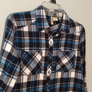 Blue ladies flannel shirt